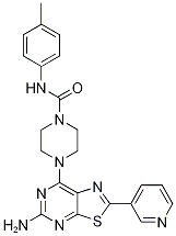 4-(5-氨基-2-吡啶-3-基-噻唑并[5,4-d]嘧啶-7-基)-哌嗪-1-羧酸對甲苯酰胺結構式_1245319-54-3結構式