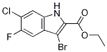 3-Bromo-6-chloro-5-fluoro-1h-indole-2-carboxylic acid ethyl ester Structure,1245644-30-7Structure