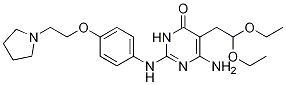 6-Amino-5-(2,2-diethoxyethyl)-2-((4-(2-(pyrrolidin-1-yl)ethoxy)phenyl)amino)pyrimidin-4(3h)-one Structure,1245648-59-2Structure