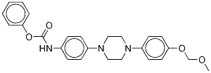 4-[4-(4-O-Methoxymethyl-4-hydroxyphenyl)-1-piperazinyl]phenyl]carbamic Acid-d4 Phenyl Ester Structure,1246817-73-1Structure