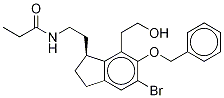 (S)-N-[6-芐氧基-5-溴-7-(2-羥基乙基)-2,3-二氫-1H-茚-1-基)乙基]丙酰胺結(jié)構(gòu)式_1246820-32-5結(jié)構(gòu)式