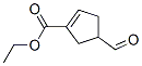 1-Cyclopentene-1-carboxylic acid, 4-formyl-, ethyl ester (9ci) Structure,124827-02-7Structure