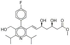 Methyl rel-(e)-7-[2,6-diisopropyl-4-(4-fluorophenyl)-5-hydroxymethylpyridinyl]-3,5-dihydroxy-6-heptenoate Structure,124863-87-2Structure