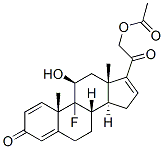 9-Fluoro-11beta,21-dihydroxypregna-1,4,16-triene-3,20-dione 21-acetate Structure,1250-85-7Structure