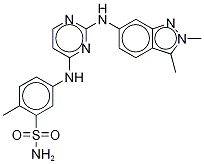 5-[[4-[(2,3-Dimethyl-2h-indazol-6-yl)amino]-2-pyrimidinyl]amino]-2-methylbenzenesulfonamide Structure,1252927-47-1Structure