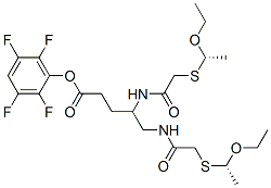 4,5-Di-[s-(1-ethoxyethyl)-mercaptoacetamido]-pentanoic acid-2,3,5,6-tetrafluorophenyl ester Structure,125488-70-2Structure