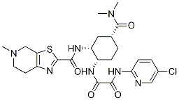 Ethanediamide, n1-(5-chloro-2-pyridinyl)-n2-[(1s,2r,4r)-4-[(dimethylamino)carbonyl]-2-[[(4,5,6,7-tetrahydro-5-methylthiazolo[5,4-c]pyridin-2-yl)carbonyl]amino]cyclohexyl]- Structure,1255529-26-0Structure