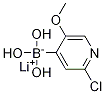 2-Chloro-5-methoxypyridine-4-boronic acid monolithium salt Structure,1256362-57-8Structure