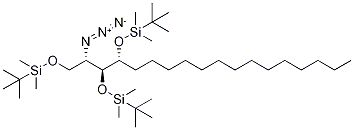 (2S,3s,4r)-2-疊氮基-1,3,4-三-o-[(叔丁基二甲基甲硅烷基)氧基]十八烷結(jié)構(gòu)式_1256376-20-1結(jié)構(gòu)式