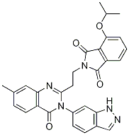 2-(2-(3-(1H-indazol-6-yl)-7-methyl-4-oxo-3,4-dihydroquinazolin-2-yl)ethyl)-4-isopropoxyisoindoline-1,3-dione Structure,1256450-66-4Structure