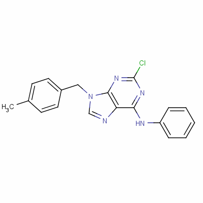 6-Anilino-9-benzyl-2-chloro-9H-purines Structure,125802-42-8Structure