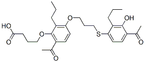 4-[6-乙?；?3-[3-[(4-乙?；?3-羥基-2-丙基苯基)硫]丙氧基]-2-丙基苯氧基]丁酸結(jié)構(gòu)式_125961-82-2結(jié)構(gòu)式