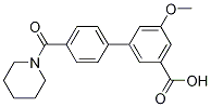 5-Methoxy-4-(piperidine-1-carbonyl)-[1,1-biphenyl]-3-carboxylicacid Structure,1261969-11-2Structure