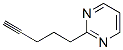 Pyrimidine, 2-(4-pentynyl)- (9ci) Structure,126215-84-7Structure