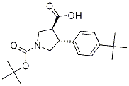 (3S,4r)-1-(叔丁氧基羰基)-4-(4-(叔丁基)苯基)吡咯烷-3-羧酸結構式_1263281-72-6結構式