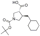 (3R,4r)-1-[(tert-butoxy)carbonyl]-4-(cyclohexylmethyl)pyrrolidine-3-carboxylic acid Structure,1263283-77-7Structure