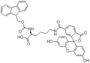 Fmoc-Lys(6`-FAM)-OH結(jié)構(gòu)式_1266666-04-9結(jié)構(gòu)式