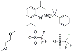 2,6-二異丙基苯基亞氨基新植二烯鉬(VI)雙(三氟甲磺酸酯)的二甲氧基乙烷加合物結(jié)構(gòu)式_126949-63-1結(jié)構(gòu)式