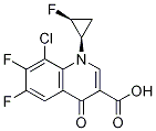 8-氯-6,7-二氟-1-[(1r,2s)-2-氟環(huán)丙基]-1,4-二氫-4-氧代-3-喹啉羧酸結(jié)構(gòu)式_127199-27-3結(jié)構(gòu)式