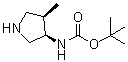 (3R,4r)-3-(boc-amino)-4-methylpyrrolidine Structure,127199-55-7Structure