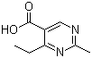 4-乙基-2-甲基嘧啶-5-羧酸結(jié)構(gòu)式_127958-06-9結(jié)構(gòu)式