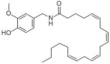 N-[(4-Hydroxy-3-methoxyphenyl)methyl]-5Z,8Z,11Z,14Z-eicosatetraenamide Structure,128007-31-8Structure