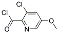 2-Pyridinecarbonyl chloride, 3-chloro-5-methoxy-(9ci) Structure,128073-10-9Structure