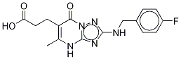 2-[[(4-Fluorophenyl)methyl]amino]-1,7-dihydro-5-methyl-7-oxo-[1,2,4]triazolo[1,5-a]pyrimidine-6-propanoic acid Structure,1281266-20-3Structure