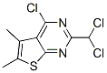 4-Chloro-2-(dichloromethyl)-5,6-dimethylthieno[2,3-d]pyrimidine Structure,128276-98-2Structure