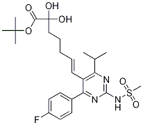 Tert-butyl-7-[4-(4-fluorophenyl)-6-isopropyl-2-mesylaminopyrimidin-5-yl]-(3r,5s)-dihydroxy-(e)-6-heptenoate Structure,1283766-30-2Structure