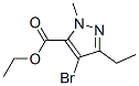 4-Bromo-3-ethyl-1-methyl-1H-pyrazole-5-carboxylic acid ethyl ester Structure,128537-28-0Structure