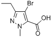 4-Bromo-3-ethyl-1-methyl-1h-pyrazole-5-carboxylic acid Structure,128537-48-4Structure