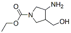 1-Pyrrolidinecarboxylicacid,3-amino-4-(hydroxymethyl)-,ethylester(9ci) Structure,128740-40-9Structure