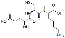 6-Amino-2-[[2-[(2-amino-5-hydroxy-5-oxo-pentanoyl)amino]-3-sulfanyl-propanoyl]amino]hexanoic acid Structure,128960-73-6Structure