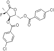 ((2R,3r,4r)-3-((4-氯苯甲?；?氧基)-4-氟-4-甲基-5-氧代四氫呋喃-2-基)甲基4-氯苯甲酸結(jié)構(gòu)式_1294481-79-0結(jié)構(gòu)式