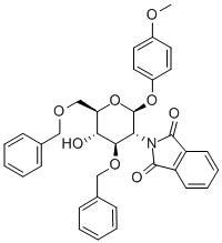 4-Methoxyphenyl 3,6-Di-O-benzyl-2-deoxy-2-phthalimido-β-D-glucopyranoside Structure,129575-89-9Structure