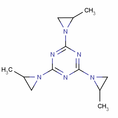 1,3,5-Triazine,2,4,6-tris(2-methyl-1-aziridinyl)- Structure,13009-91-1Structure