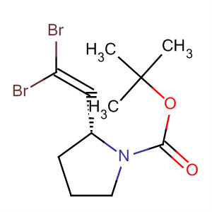 Tert-butyl (2r)-2-(2,2-dibromovinyl)pyrrolidine-1-carboxylate Structure,130418-88-1Structure