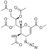 5-乙酰氨基-7,8,9-O-三乙酰基-2,6-脫水-4-疊氮-3,4,5-三脫氧-D-甘油-D-半乳-2-壬烯酸甲酯結(jié)構(gòu)式_130525-58-5結(jié)構(gòu)式