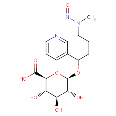 (2S,3S,4S,5R,6R)-3,4,5-三羥基-6-[4-(甲基-亞硝基氨基)-1-吡啶-3-基丁氧基]四氫吡喃-2-羧酸結(jié)構(gòu)式_131119-04-5結(jié)構(gòu)式