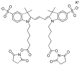 Cyanine 3 bihexanoic acid dye, succinimidyl ester, potassium salt Structure,1311966-47-8Structure