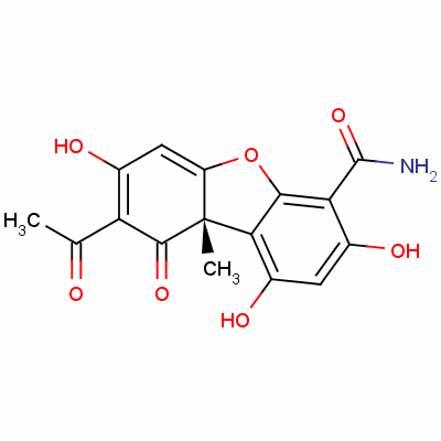 (9As)-8-acetyl-1,3,7-trihydroxy-9a-methyl-9-oxodibenzofuran-4-carboxamide Structure,131436-22-1Structure