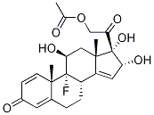 (11Beta,16alpha)-21-(acetyloxy)-9-fluoro-11,16,17-trihydroxy-pregna-1,4,14-triene-3,20-dione Structure,131918-74-6Structure