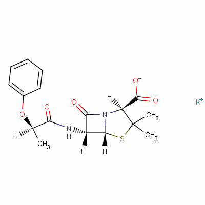 Phenethicillin potassium salt Structure,132-93-4Structure