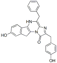 5,10-二氫-8-羥基-2-[(4-羥基苯基)甲基]-4-(苯基甲基)-1H-咪唑并[1,2-a]茚并[1,2-e]吡嗪-1-酮結(jié)構(gòu)式_132063-57-1結(jié)構(gòu)式