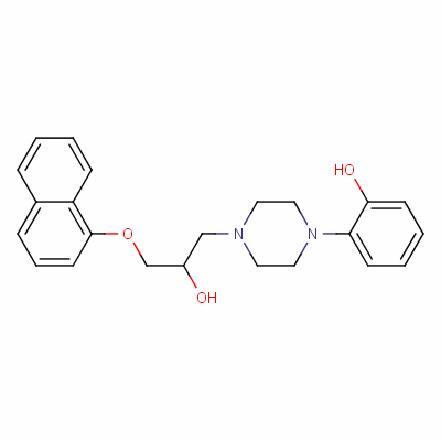 2-[4-(2-Hydroxy-3-naphthalen-1-yloxypropyl)piperazin-1-yl]phenol Structure,132194-30-0Structure