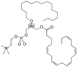 (7R,13z,16z,19z,22z,25z)-7-[(hexadecyloxy)methyl]-4-hydroxy-n,n,n-trimethyl-9-oxo-3,5,8-trioxa-4-phosphaoctacosa-13,16,19,22,25-pentaen-1-aminium inner salt 4-oxide Structure,132196-28-2Structure