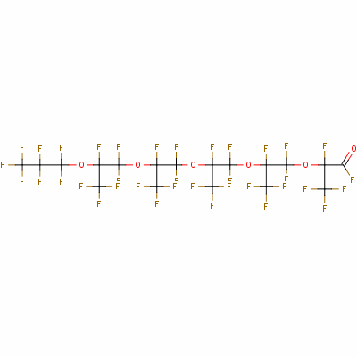 Perfluoro-2,5,8,11,14-pentamethyl-3,6,9,12,15-pentaoxaoctadecanoyl fluoride Structure,13252-15-8Structure