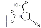 (2R,4s)-1-(tert-butoxycarbonyl)-4-cyanopyrrolidine-2-carboxylic acid Structure,132622-80-1Structure