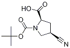 (2R,4r)-1-(tert-butoxycarbonyl)-4-cyanopyrrolidine-2-carboxylic acid Structure,132622-85-6Structure